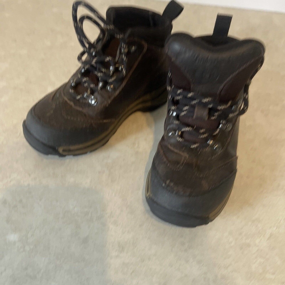 Timberland Boots Boy's Toddler Sz 10 Brown Black Hiking Trail Shoe 22813 A5998 ￼
